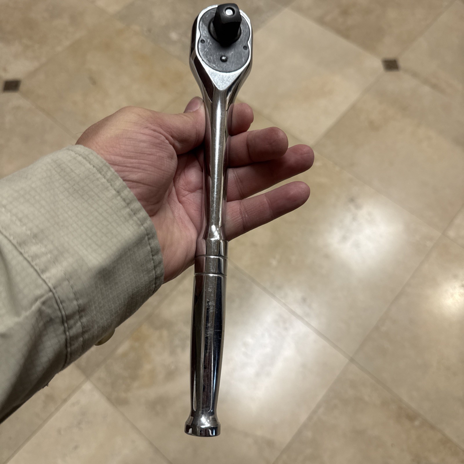 Vintage Husky Tools 1/2” Drive Quick Release Ratchet Chrome USA A+++