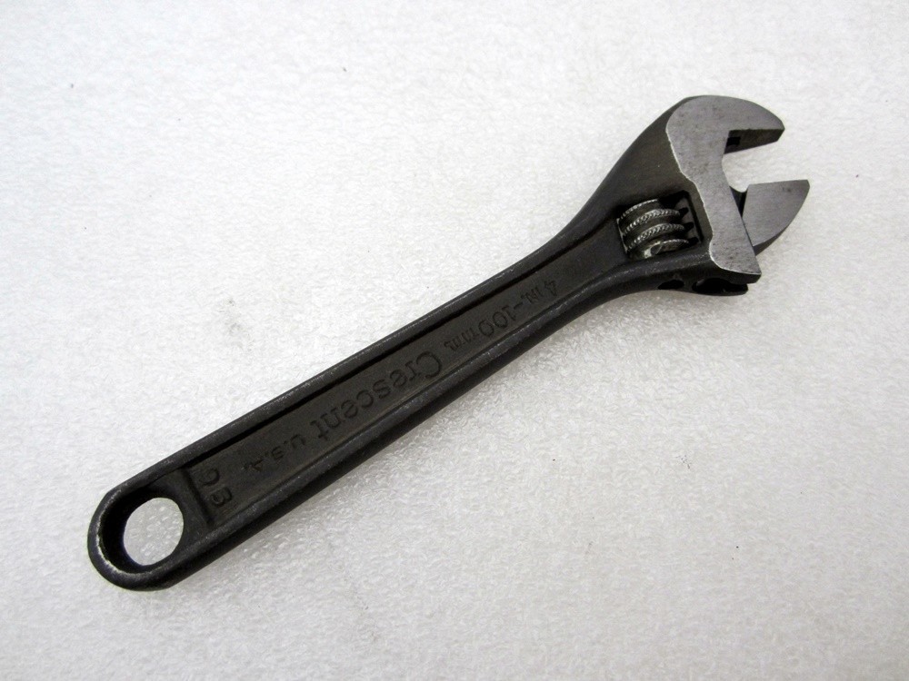 Vintage Crescent 4″ Adjustable Wrench Black Oxide Made in USA