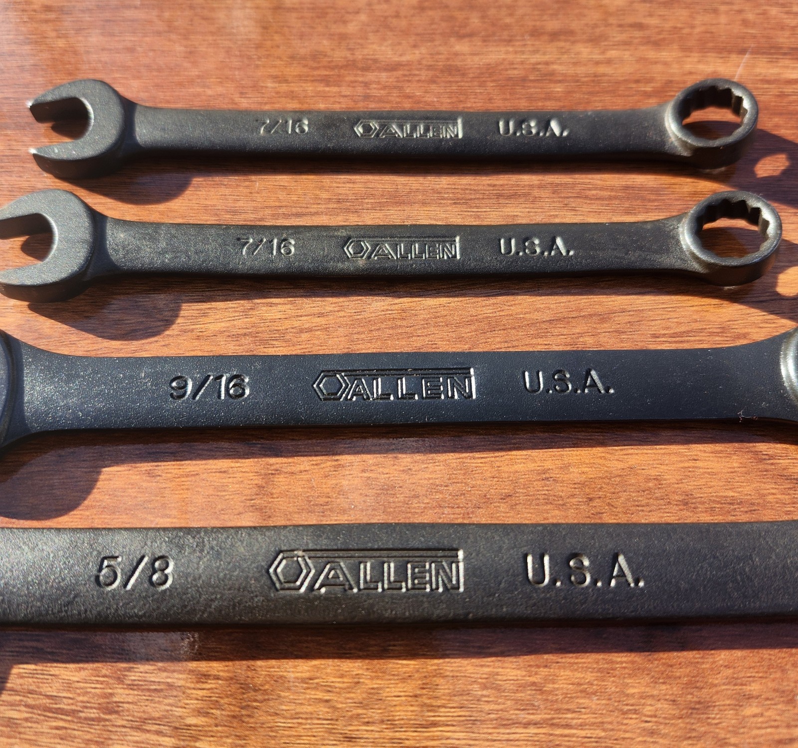 Allen Tools USA 11pc SAE Combination/Open Wrench 7/16 -1-1/8 Industrial Finish