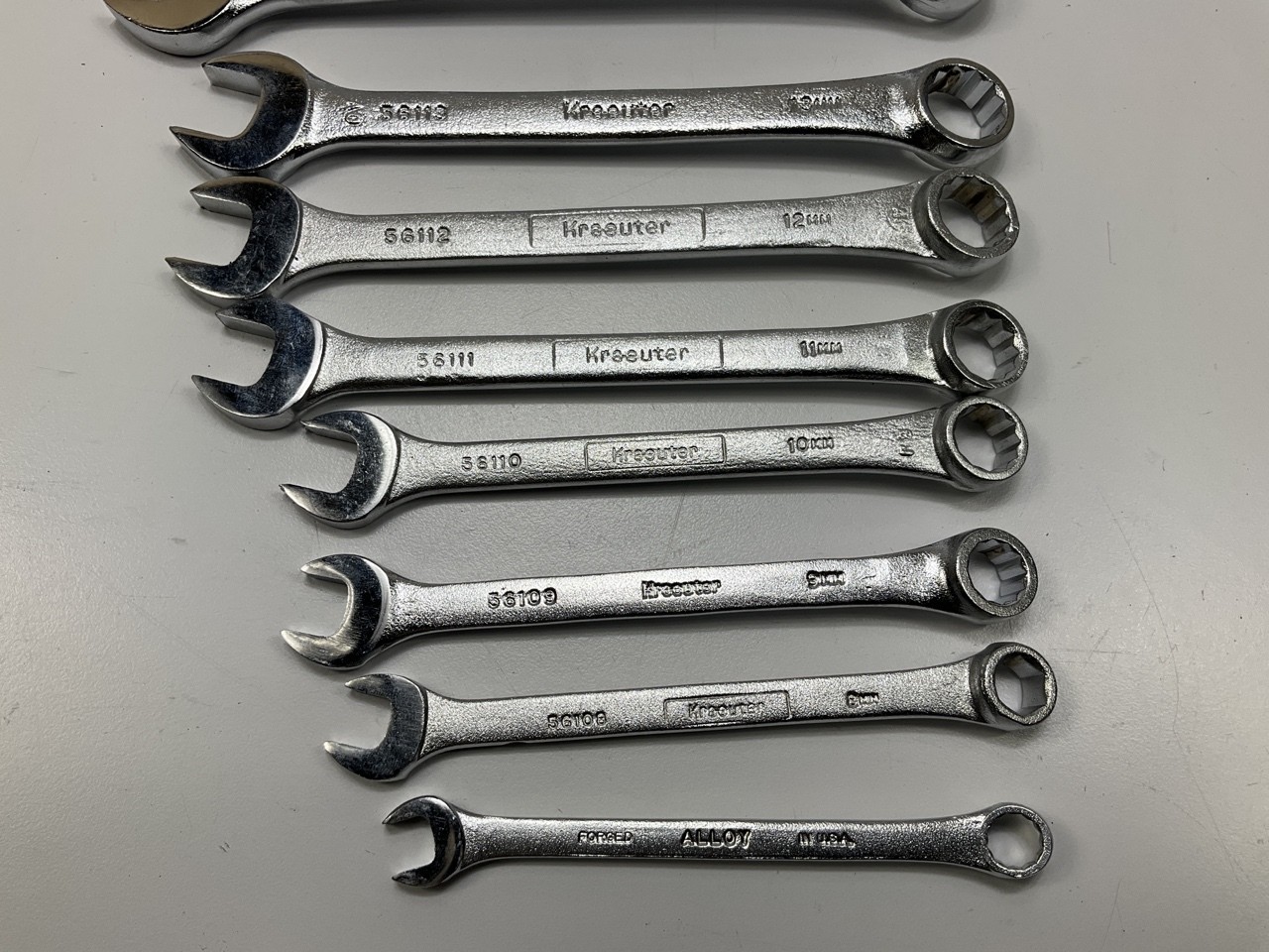 VINTAGE NOS – Kraeuter 56611 11 Piece Metric Combination Wrench Set – USA
