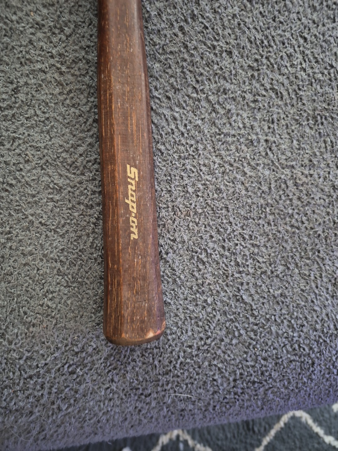 Snap On BF613B Wood Handle Auto Body Round Face Cross Peen Shrinking Hammer MINT