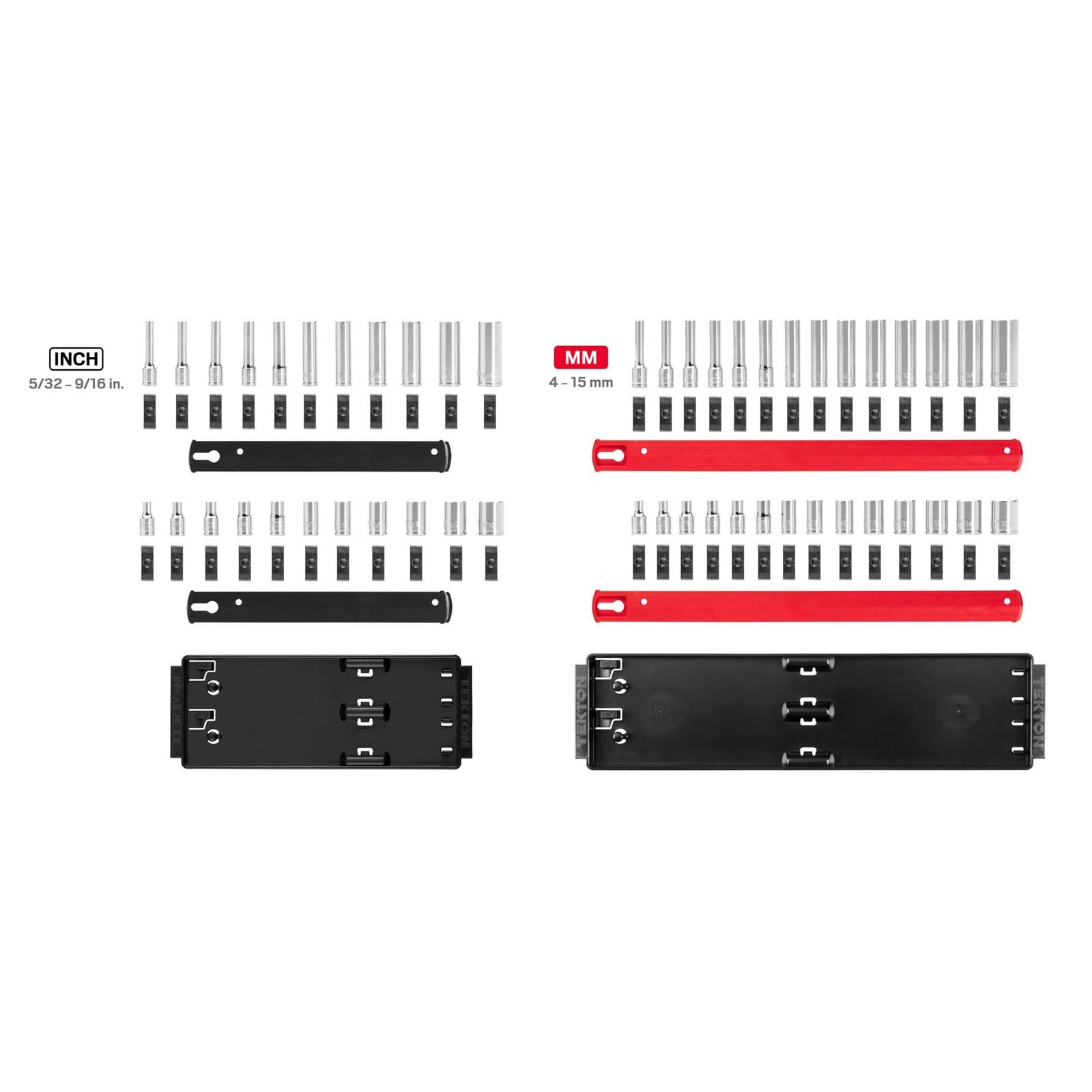 Tekton SHD90215 1/4″ Drive 6-Point Socket Set, 50-Piece