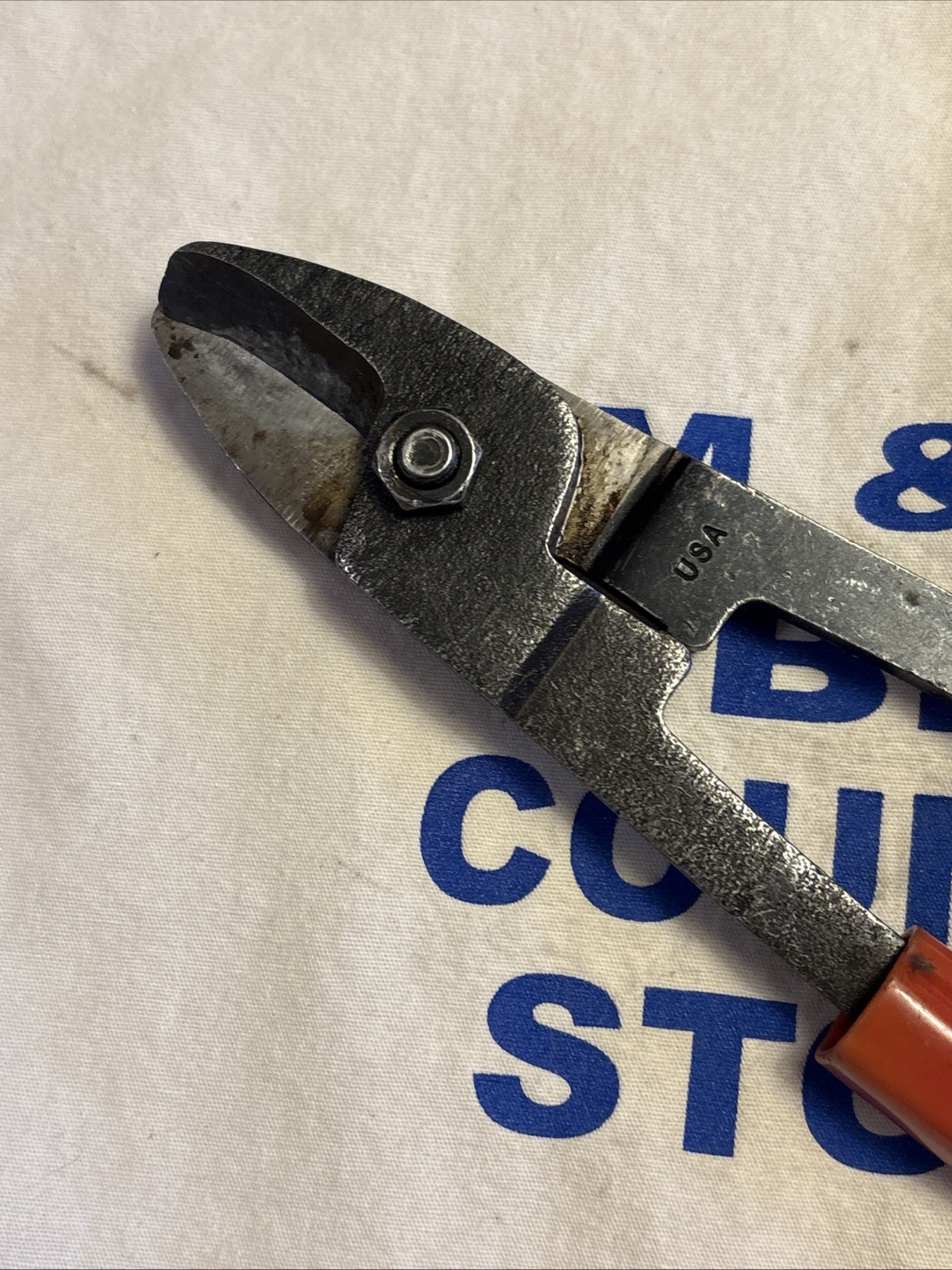 Blue Point USA Battery Cable Wire Cutters 8″ Long Pliers Red PWC80