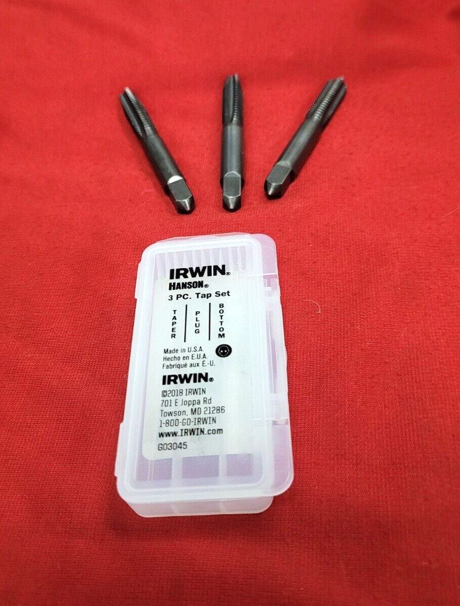 3/8-16 NC CS Tap Set Irwin 2634 3PC Taper Plug & Bottom Carbon Steel