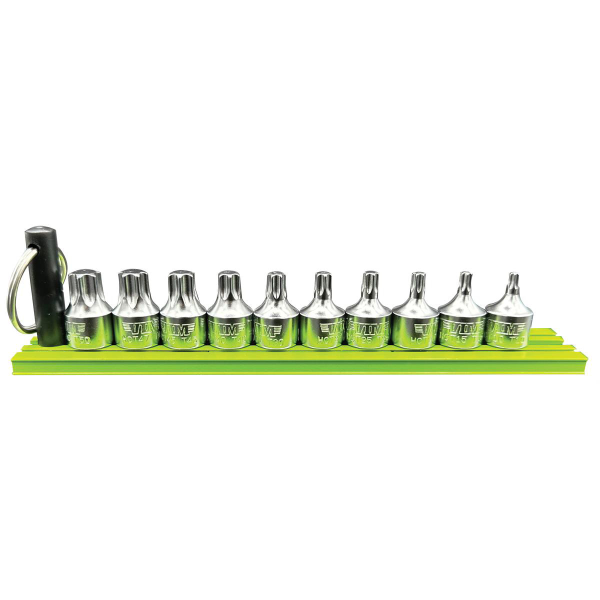 VIM Tools HCT1050A Stubby Half Cut Torx Driver Set 10 Piece Magnetic Rail