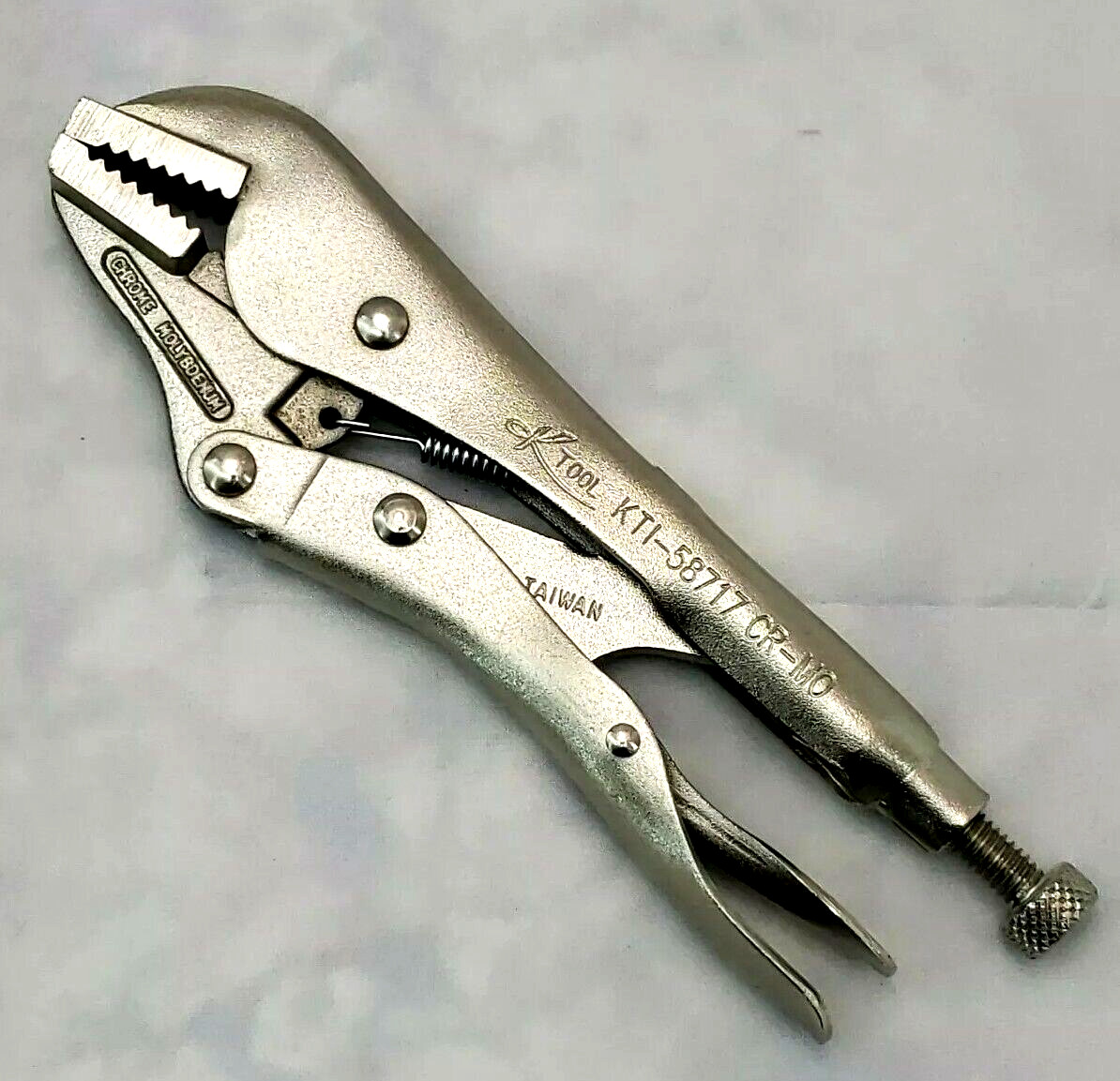 7″ Straight Jaw Locking Pliers Steel, Adjusting Screw, Quick Release Trigger