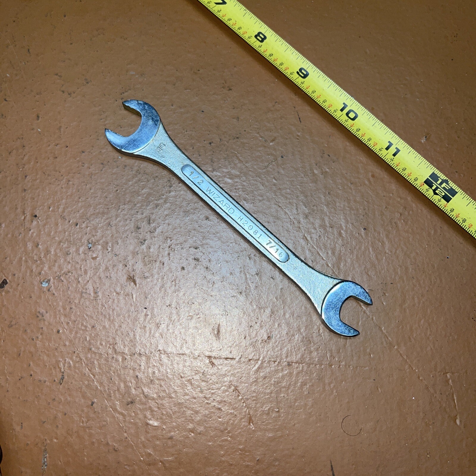 Wizard USA H2081 1/2 in X 7/16 in SAE Open Face Wrench Vintage