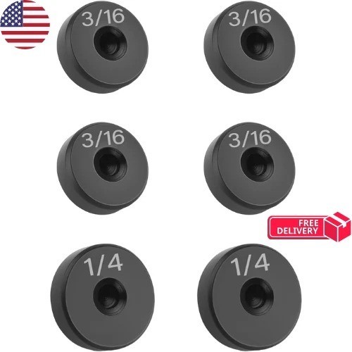 Brake Line Flaring Tool Kit, 6PCS, 3/16″ & 1/4″ Double Flare Tool for Brake Line
