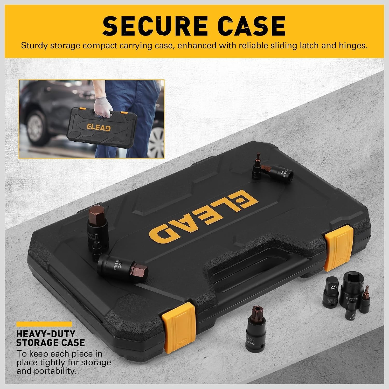 66-Piece Torx & Hex Bit Socket Set: Alloy Steel