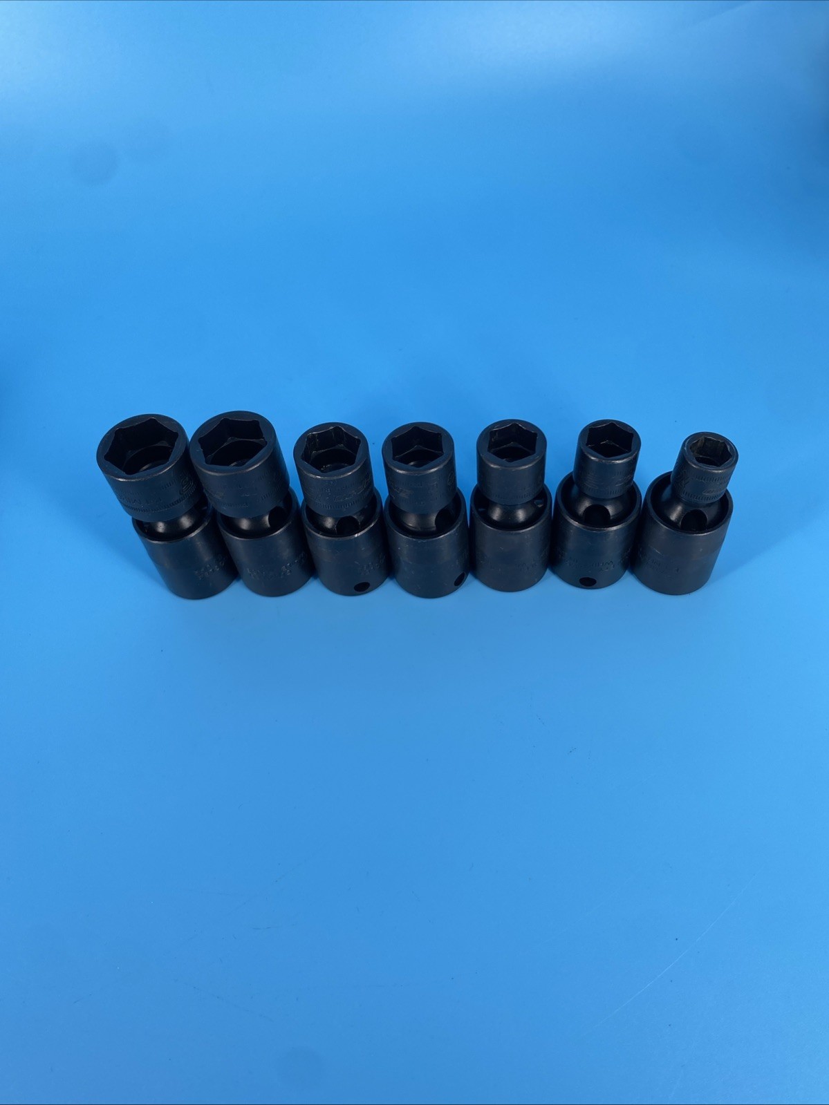 Snap-On 7pc 3/8″ Drive Metric Impact Swivel Socket Set (10, 12–15, 17 and 18 mm)