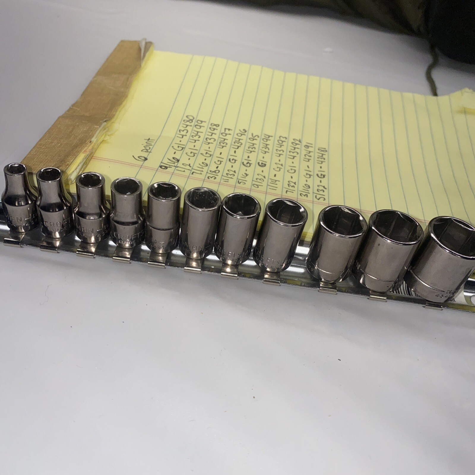 Craftsman USA 1/4″ Drive 6pt Shallow Chrome 11 Piece Socket Set 5/32″ – 9/16”