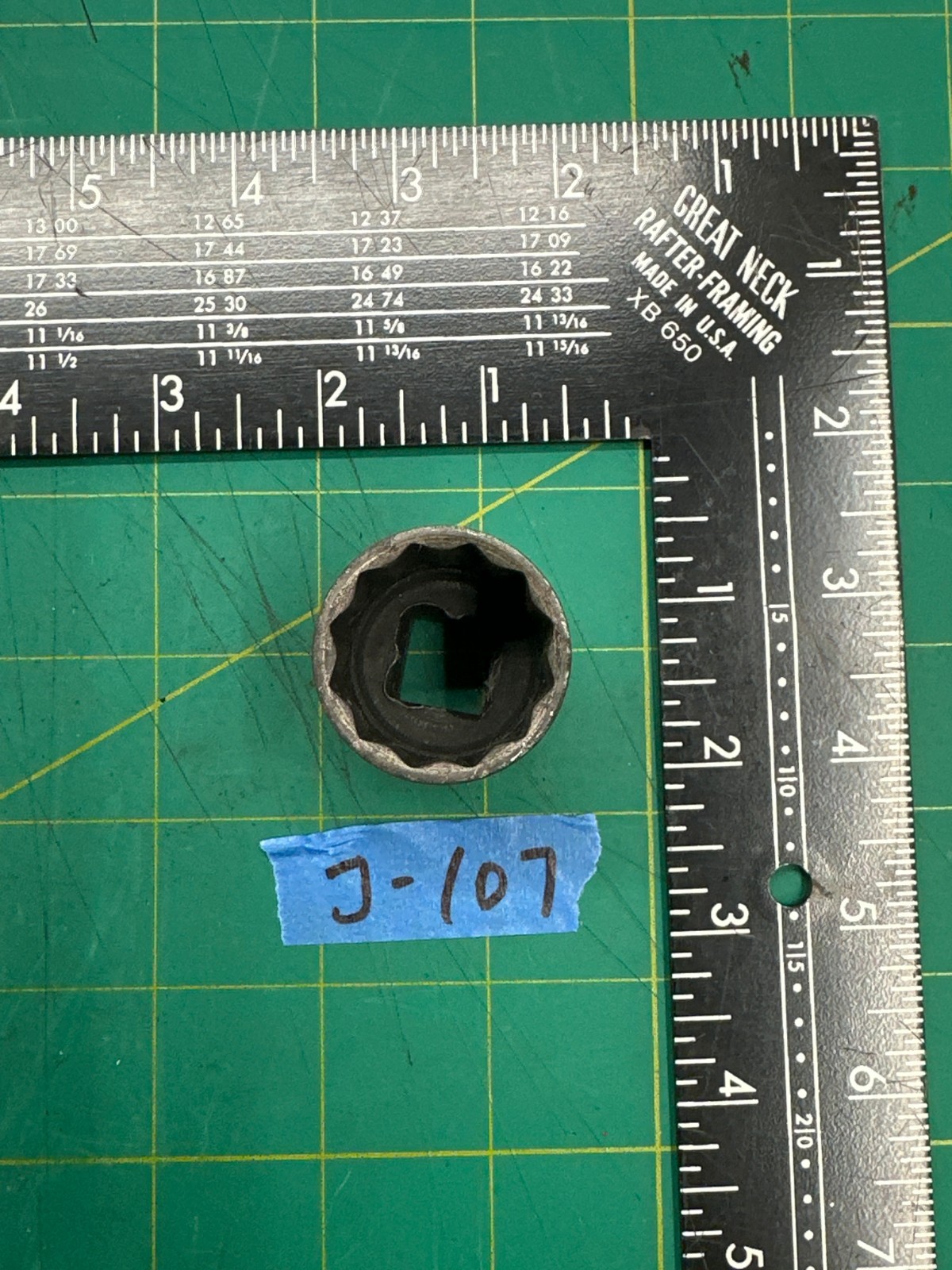 Vintage Snap-on SW-320 Pat 1″ Deep Socket 12 Point 1/2″ Drive, Made In USA