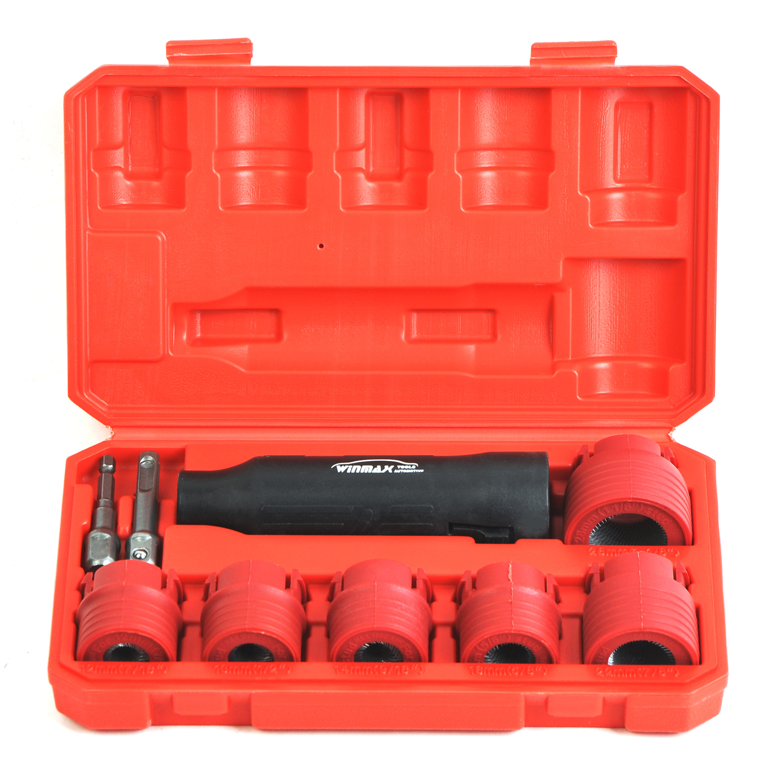 8pcs Car Wheel Stud Cleaner Tool Set for Removing Rust and Debris, 1/4 inch Hex