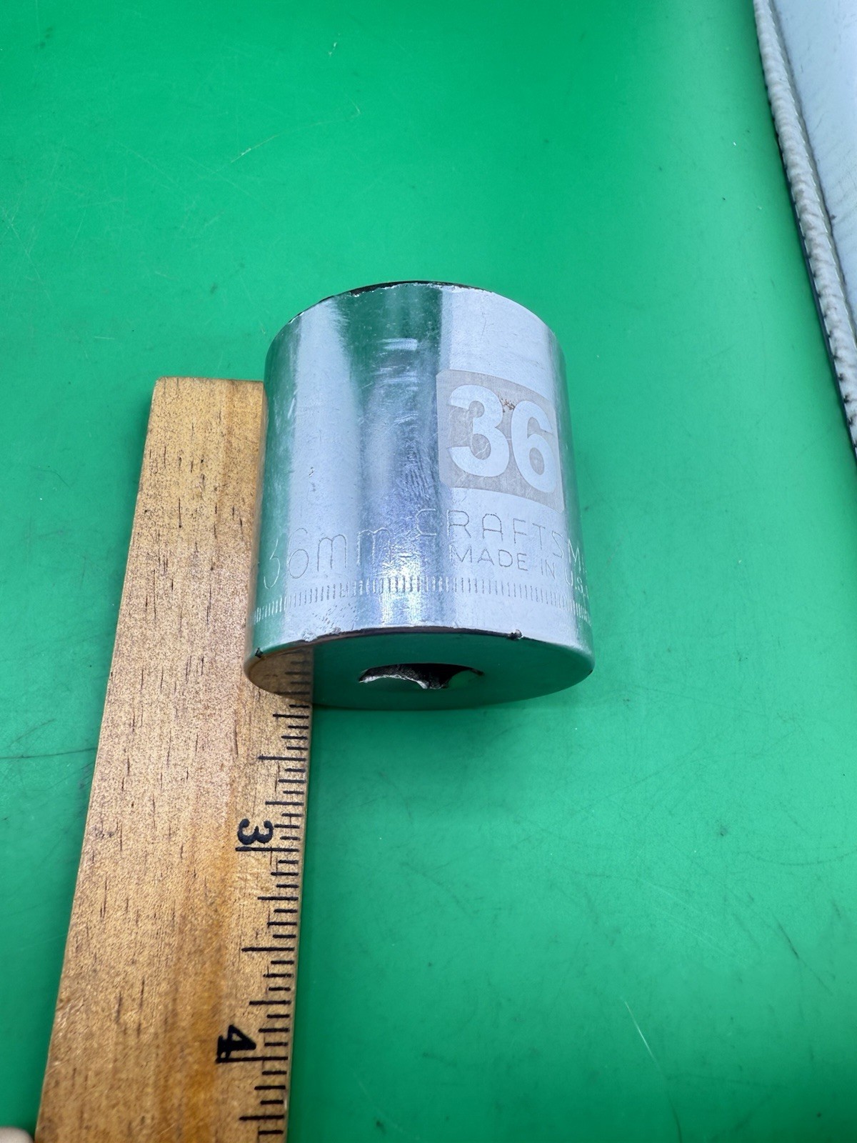 USA 50752 Laser Etched Craftsman 36mm Socket 1/2” Inch Drive 50752 Made In USA!!
