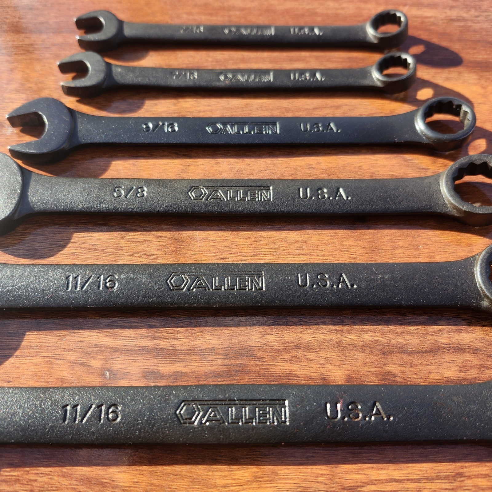 Allen Tools USA 11pc SAE Combination/Open Wrench 7/16 -1-1/8 Industrial Finish
