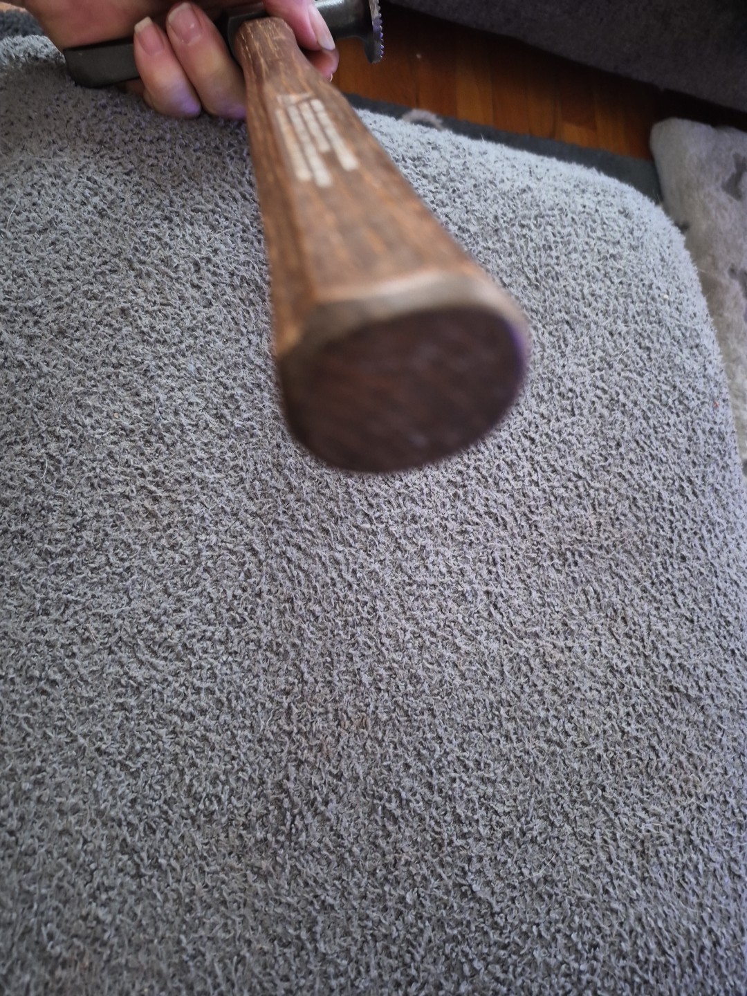 Snap On BF613B Wood Handle Auto Body Round Face Cross Peen Shrinking Hammer MINT