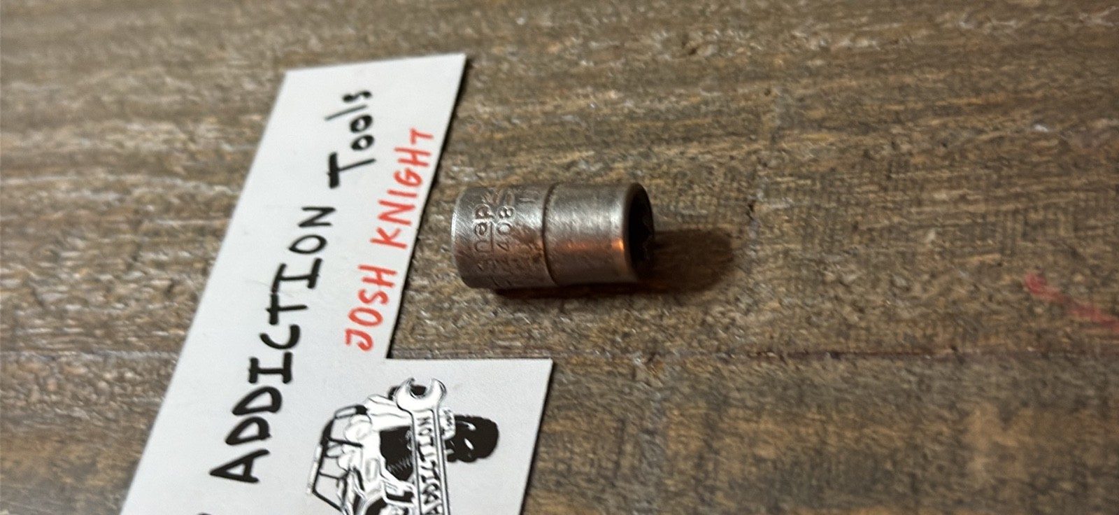 Vintage Snap-On TM-408-E 1/4” Drive 1/4” 8-Point Double Square Socket USA