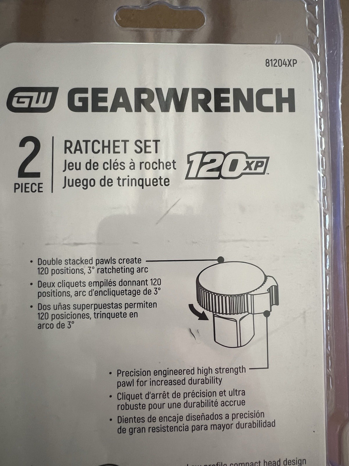 GEARWRENCH 2 Pc 1/4″ & 3/8″ 90 Tooth Drive Flex Head Teardrop Ratchet Set
