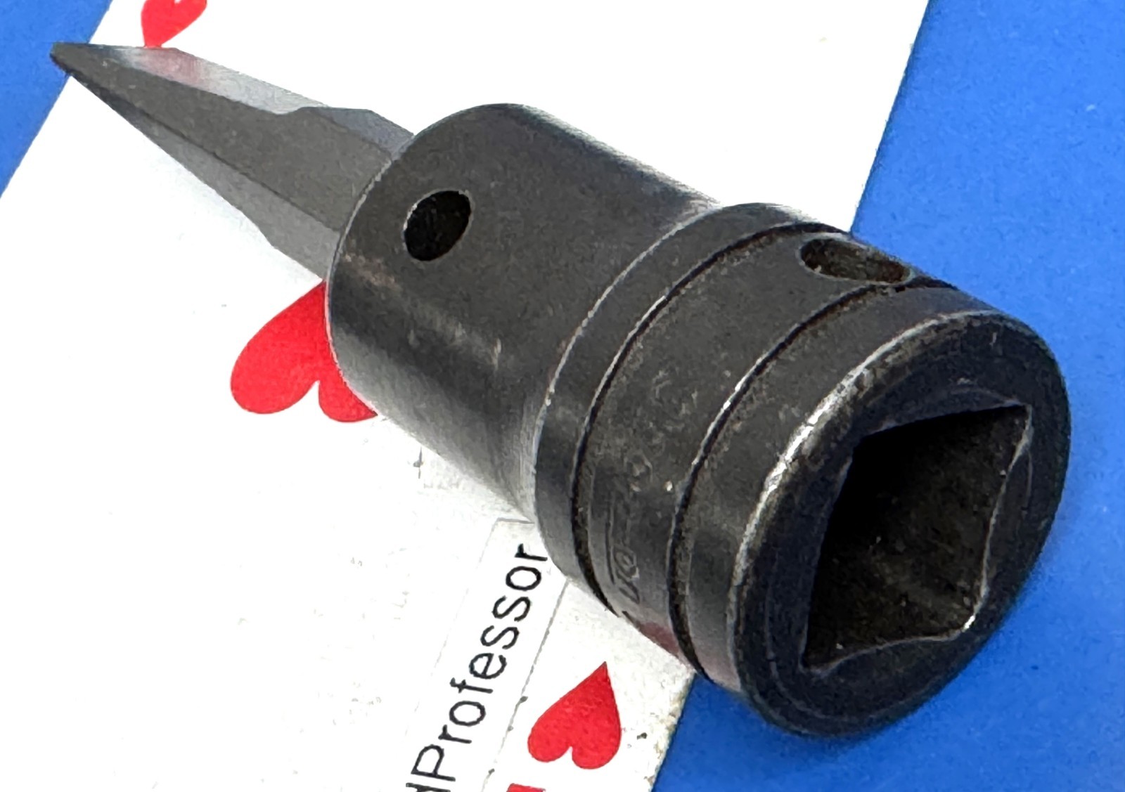 Snap-on 1/2″ drive Black 7/16″ Flat tip screwdriver bit Socket PSW284A New Blade