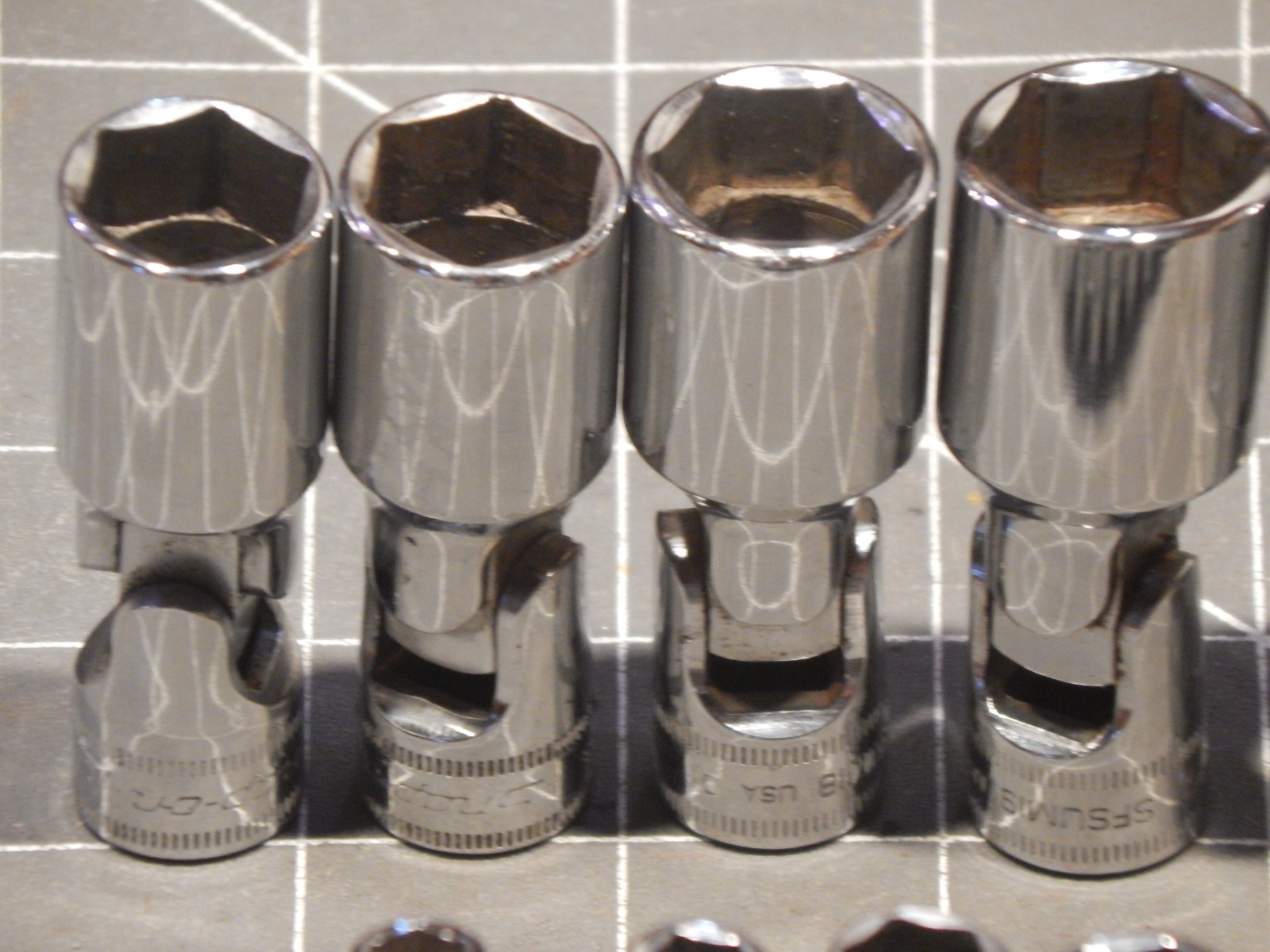 Snap On 15Pc Metric 3/8″ Drive Deep Universal Swivel Socket Set 7MM 24MM 6Pt Dr