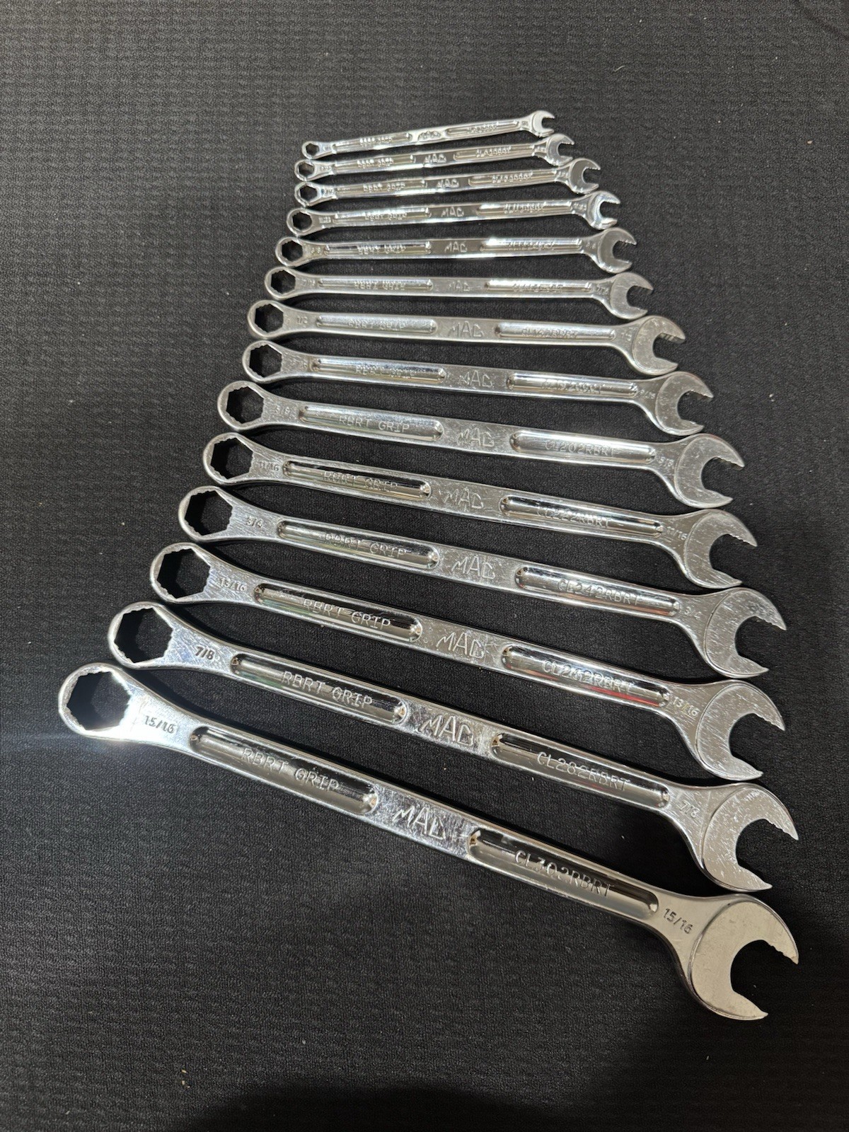 Mac Tools SCL14RBRT 14pc SAE COMBINATION WRENCH SET 6point R.B.R.T 1/4in-15/16in