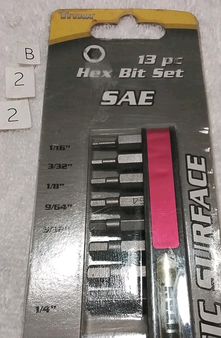 TITAN 16111 13PC HEX BIT SET SAE