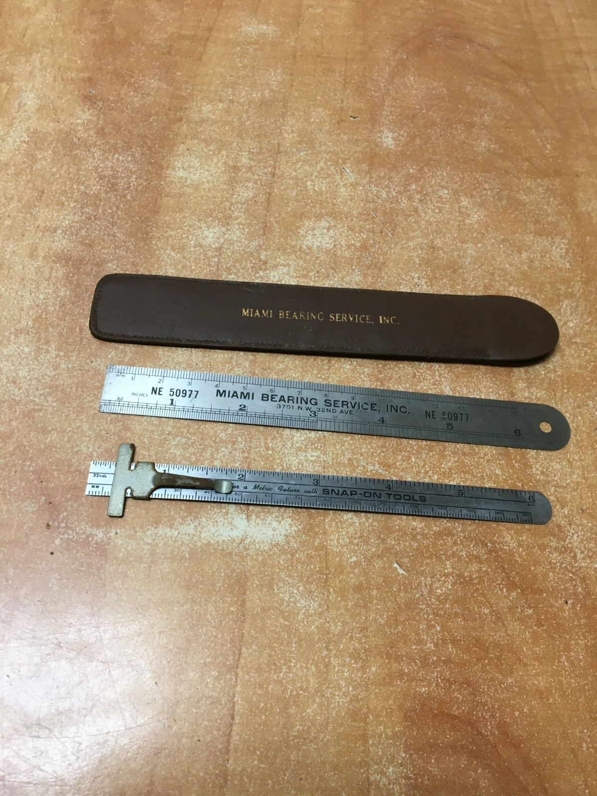 Snap-on 6″ Steel Metric Equivalents Scale Pocket Size & Miami Bearing Scale