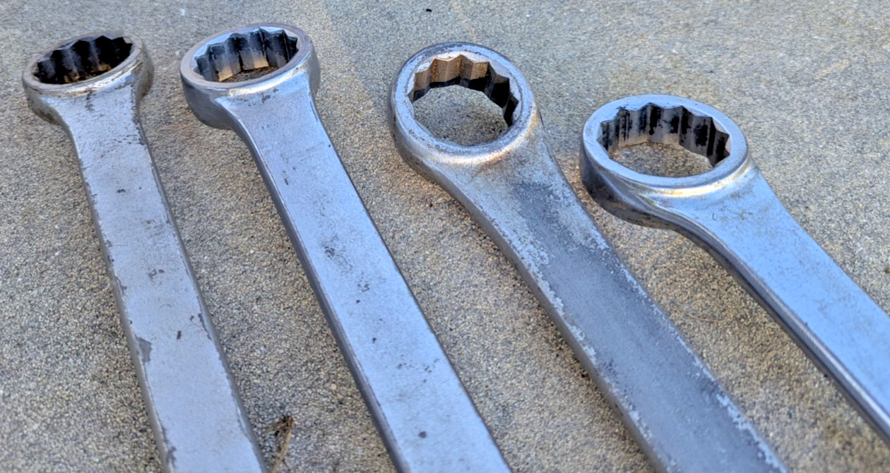 New Britain Combination Wrench SAE 1-5/18″ / 1-7/16″ / 1-3/8″ / 1-1/2″ Lot of 4