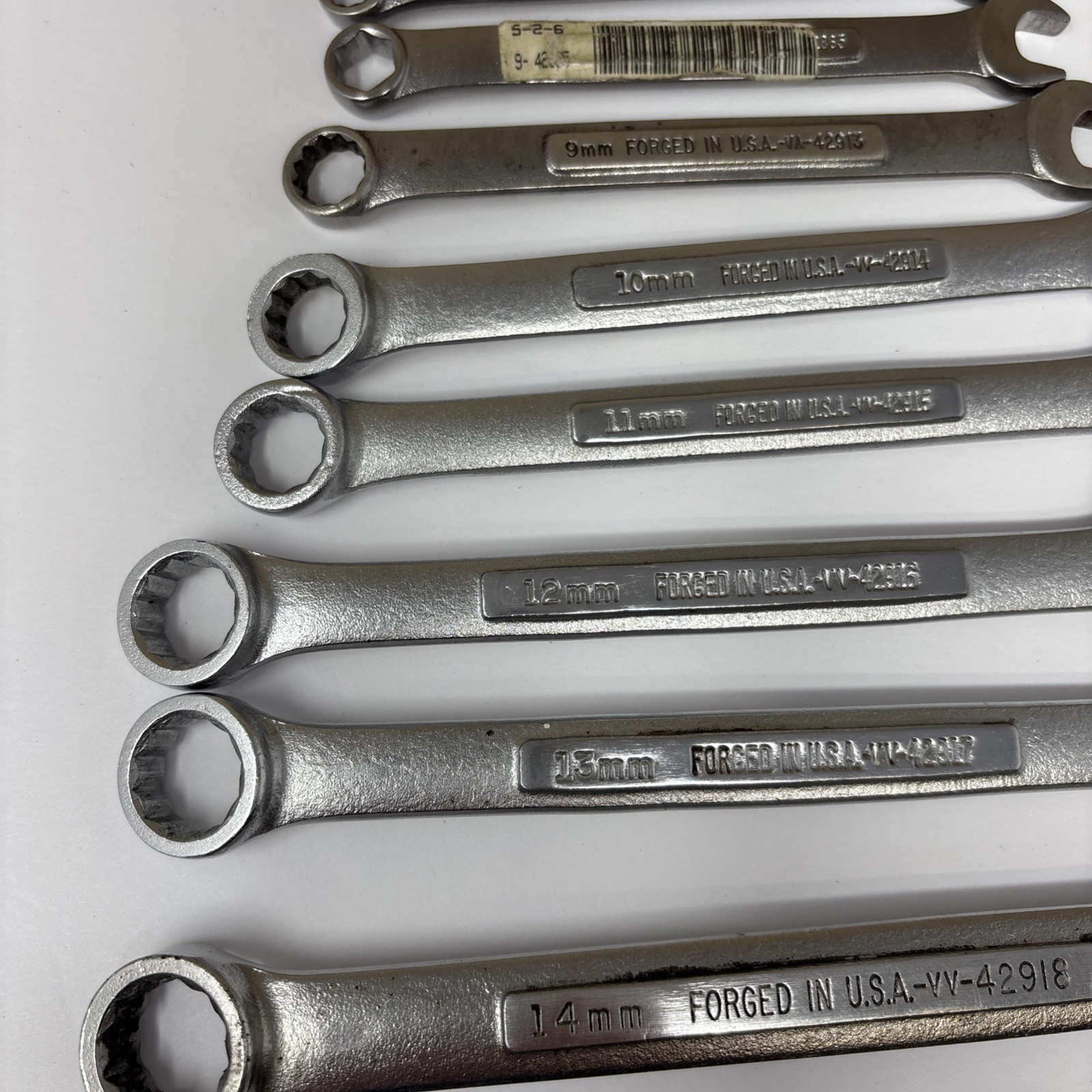 Craftsman Metric 12 pc Combination Wrench Set 7mm–19mm 12PT V^/VV USA No 18mm