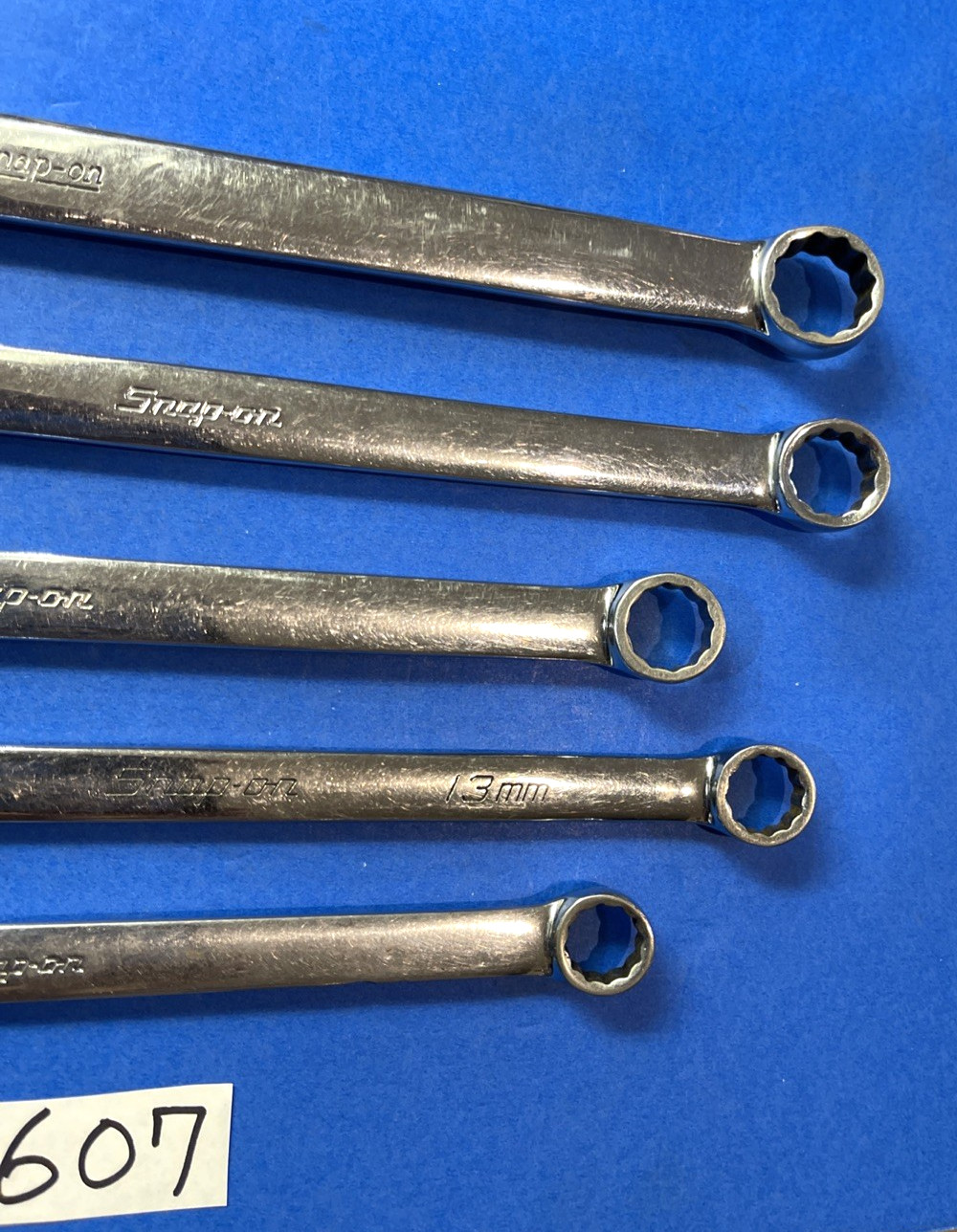 SNAP-ON TOOLS 5 PIECE METRIC EXTRA LONG COMBINATION WRENCHES 12mm 13, 14, 15, 18