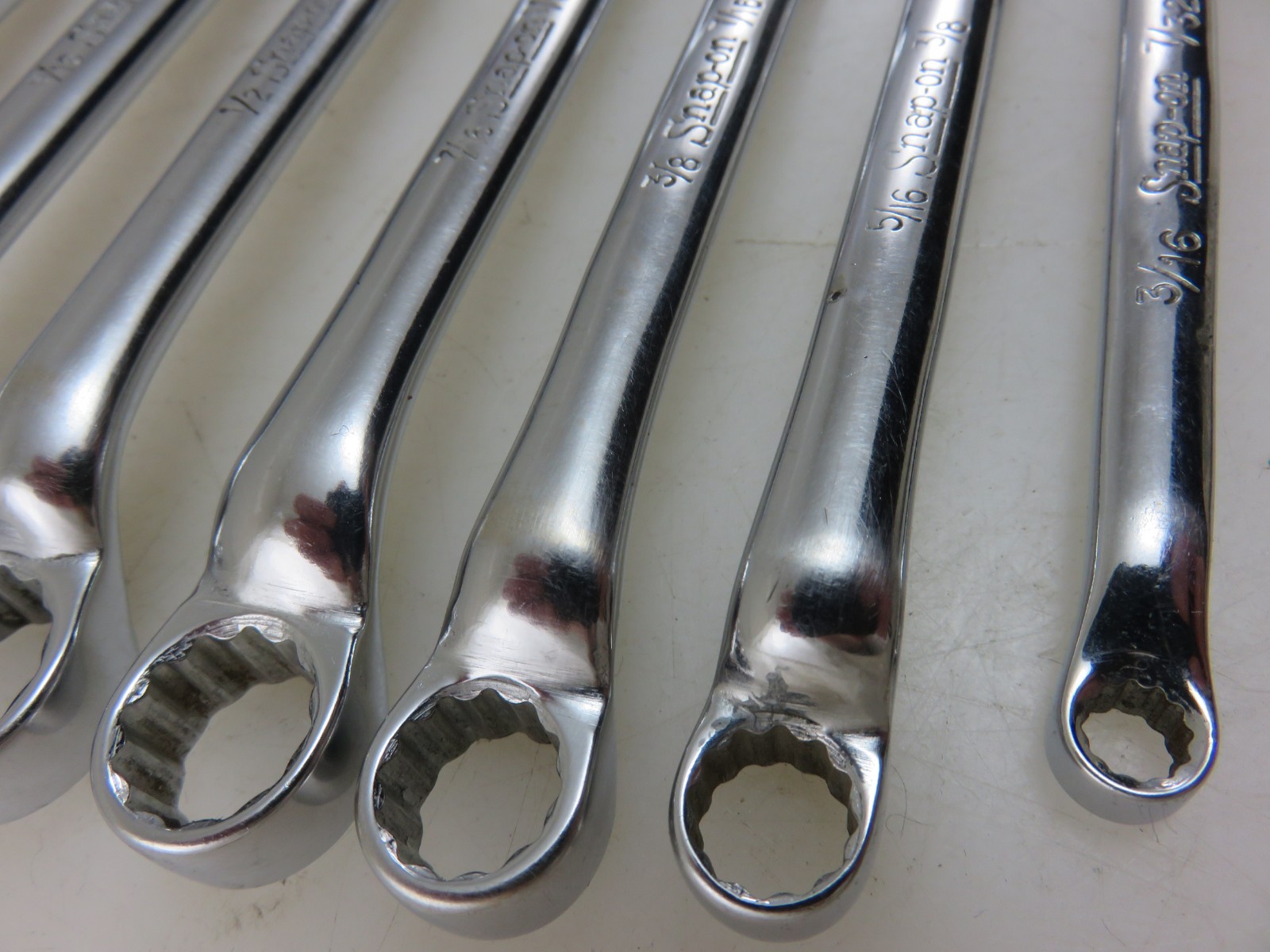 Snap-On XS SHORT Offset Box End Wrench 8pc Set 3/16″-13/16″ **NO 1/4″ x 5/16″*