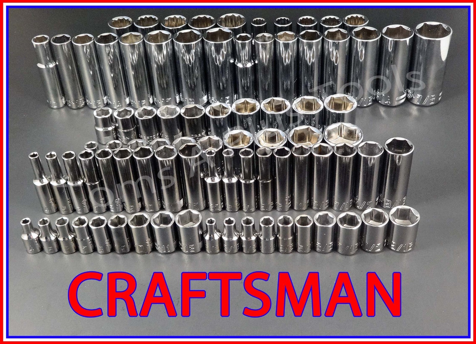 CRAFTSMAN HAND TOOLS 84pc 1/4 3/8 1/2 SAE METRIC MM Ratchet Wrench Socket Set