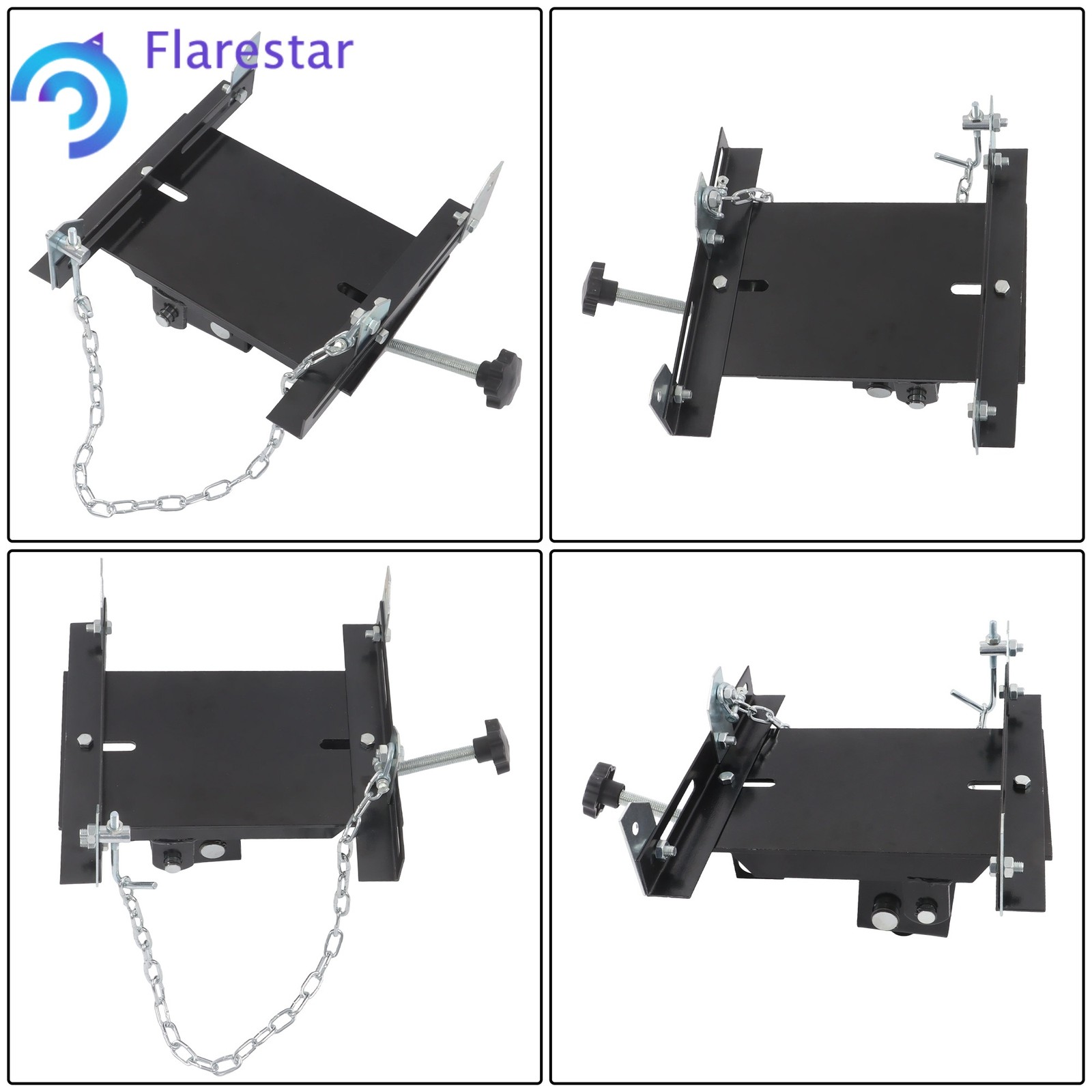 Black 1/2 ton 1100lbs Transmission Floor Jack Adapter for Vehicle Repairs
