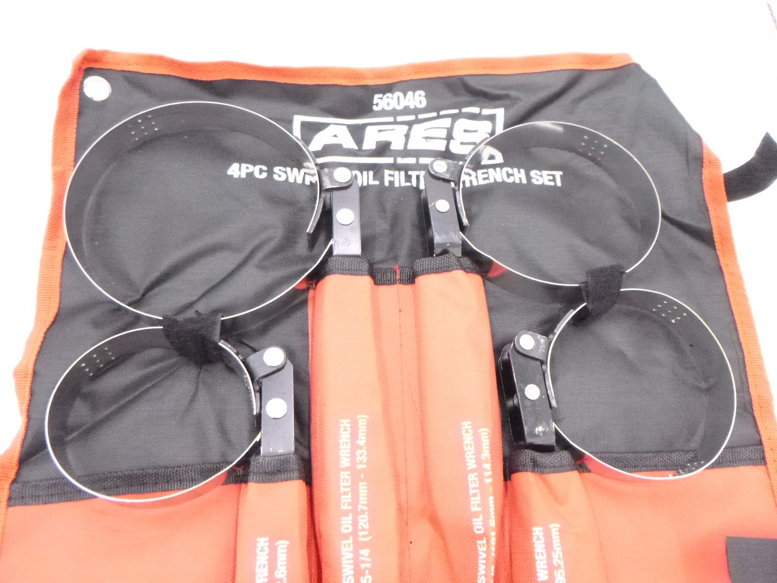 4-Piece ARES 56065 Swivel Oil Filter Wrench Set w/ Storage Pouch