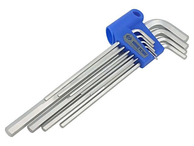 32808MR HEX SET 9 pcs. 1125M – HEX EXTRA LONG 1.5 – 10mm KING TONY