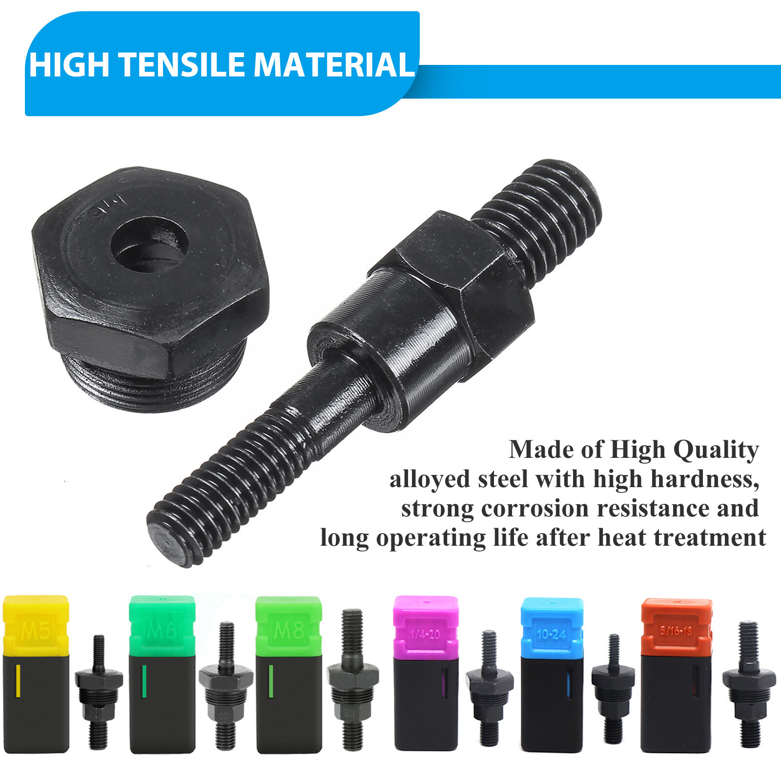 180pcs Easy Automatic Rivet Tool Set Dual-Hand Manual Metric&SAE Rivet Nut Tool