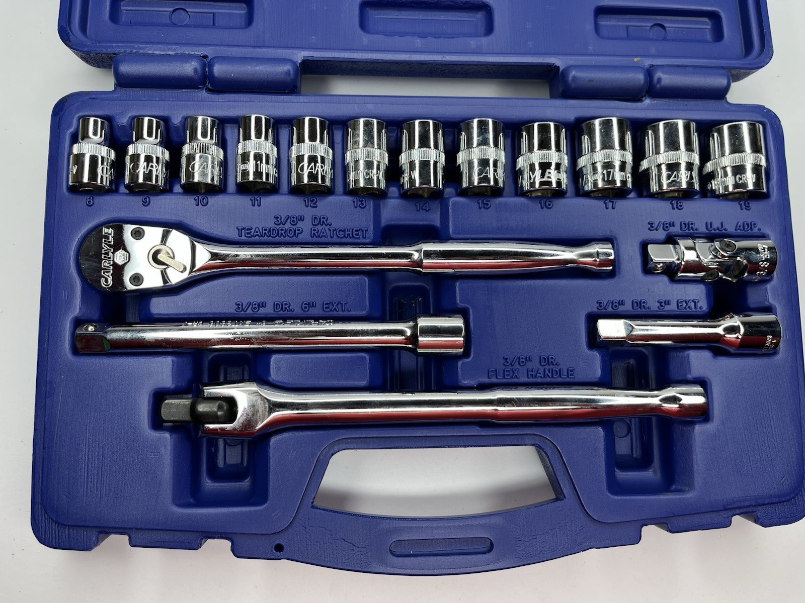Carlyle Tools by NAPA SS38017M 3/8” Dr 6 Pt 17 pc Socket Set Metric Accessories