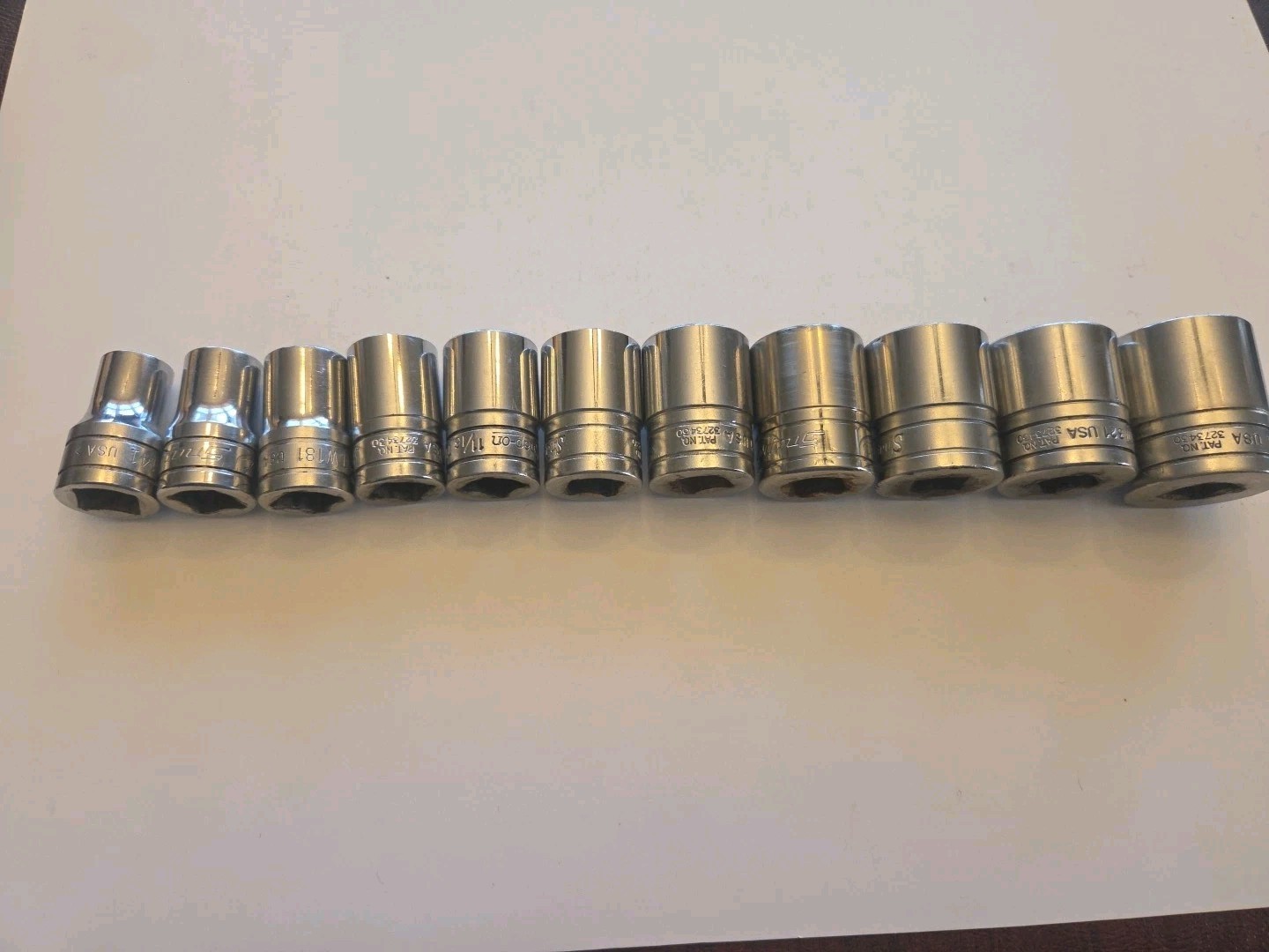 Snap On Tools 1/2″ Drive 11 Piece SAE Shallow 6 Point Socket Set 7/16″ – 1-1/16″