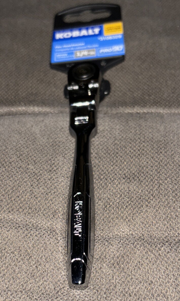 Kobalt⚙️90-Tooth 1/4-in Drive Full Polish Handle Flexible Head Ratchet #81746