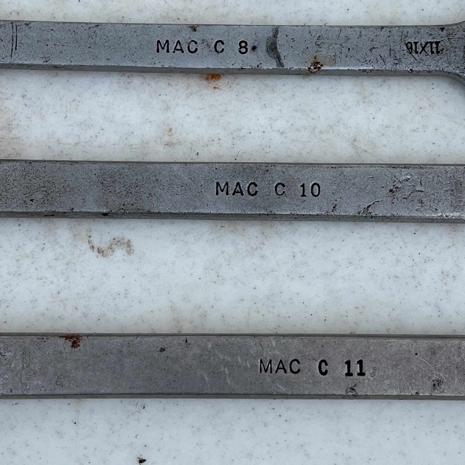Mac Tools C11 C10 C8 C4 CH12 SAE Lot of 5 Combination Wrenches 3/8” – 7/8”