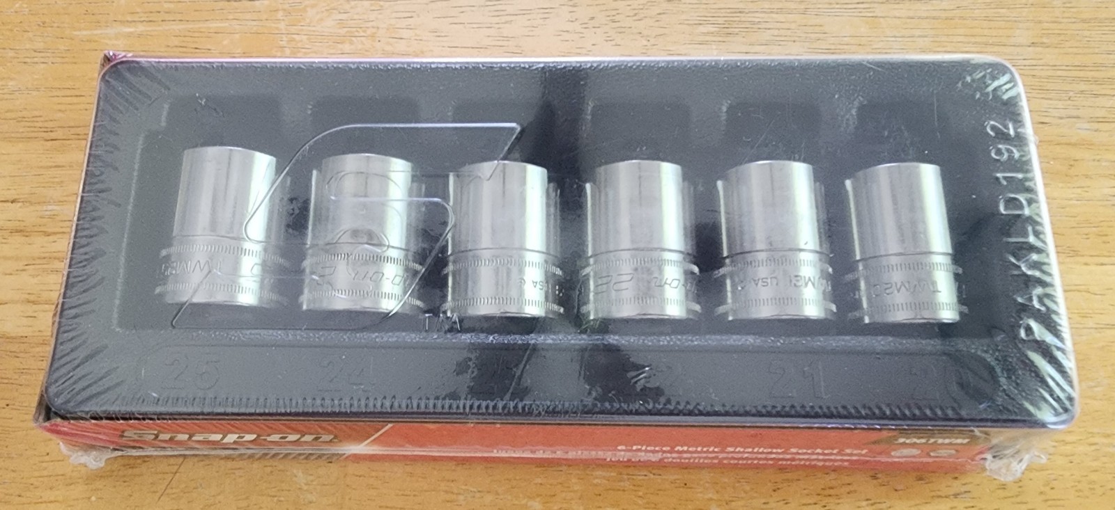 Snap-on 1/2 drive 20-25 mm 6-point Flank Drive Shallow Socket Set 306TWM In Tray