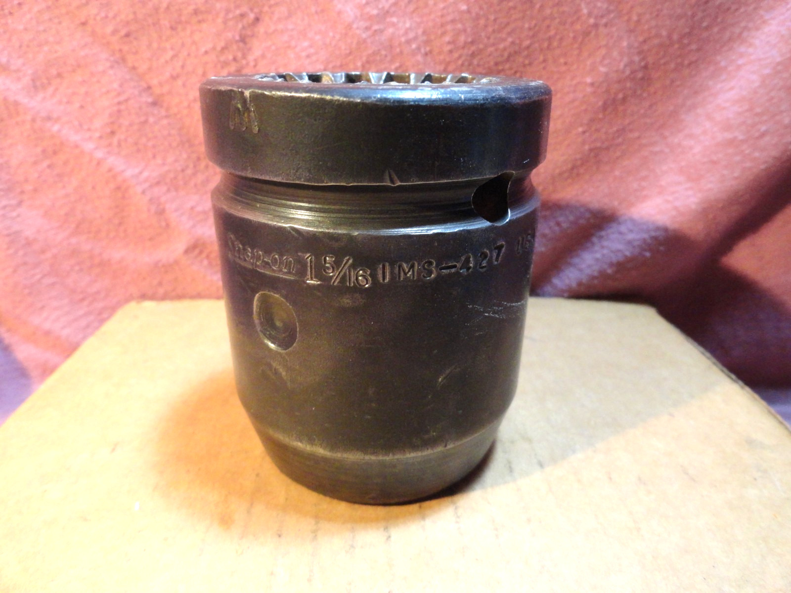 SNAP-ON SPLINE DRIVE SOCKET 1-5/16″ USED 6PT IMS-427 LIGHT ENGRAVING FAST SHIP