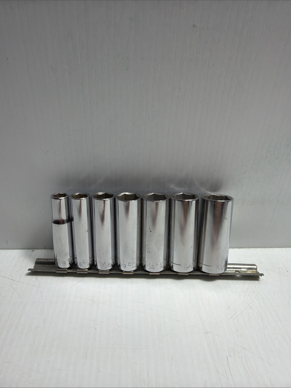Craftsman Tools 7pc 3/8″ Drive 6-Point SAE Deep Chrome Socket Set 3/8-13/16″