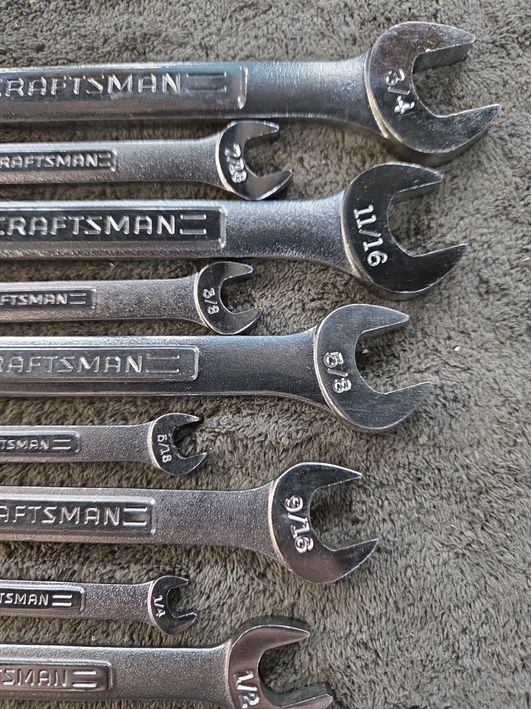 Craftsman SAE Combination Wrench Set of 9 Pieces VA Series USA VGC