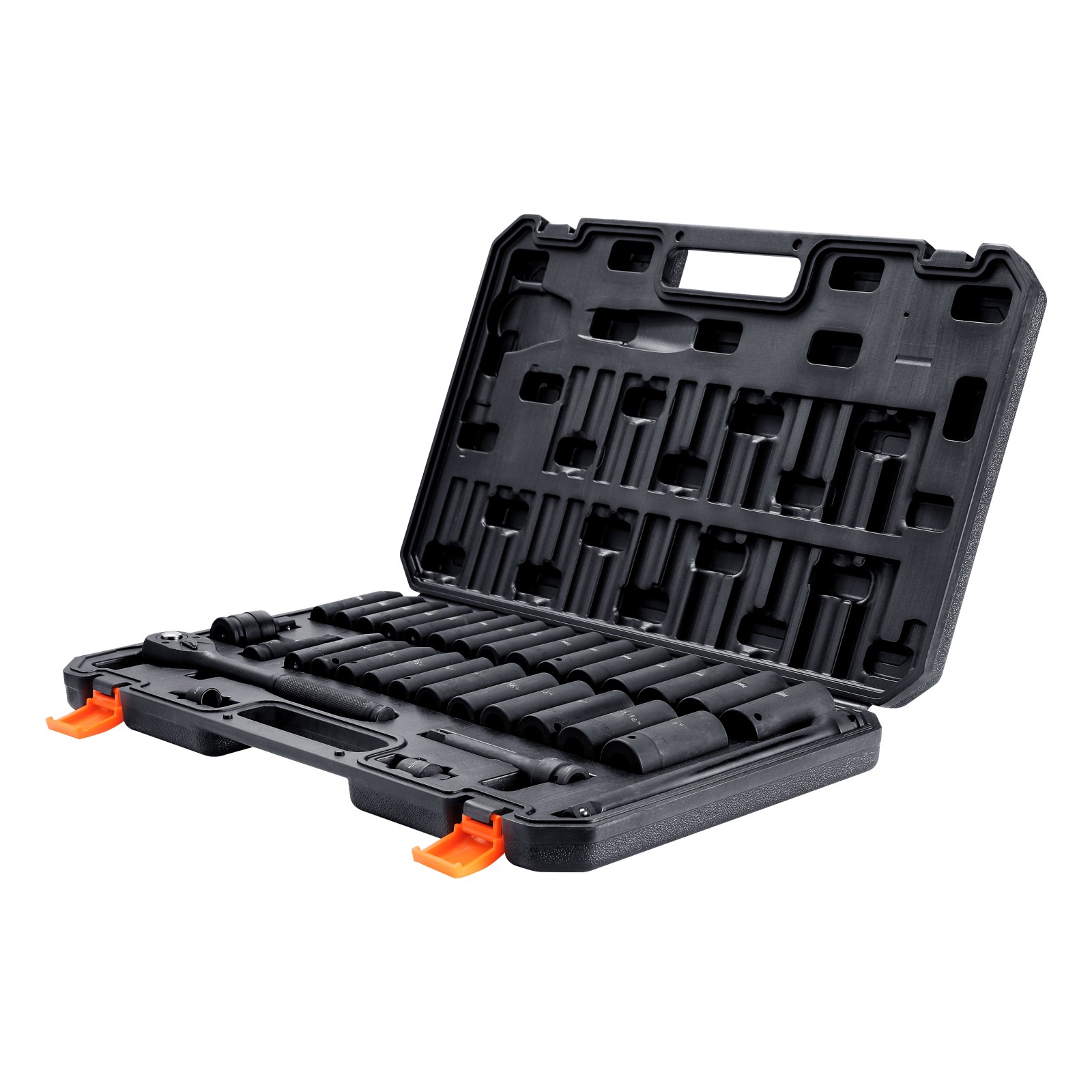 Uimoso 33-Piece 6-Point Impact Socket Set with 1/2in Drive and Case