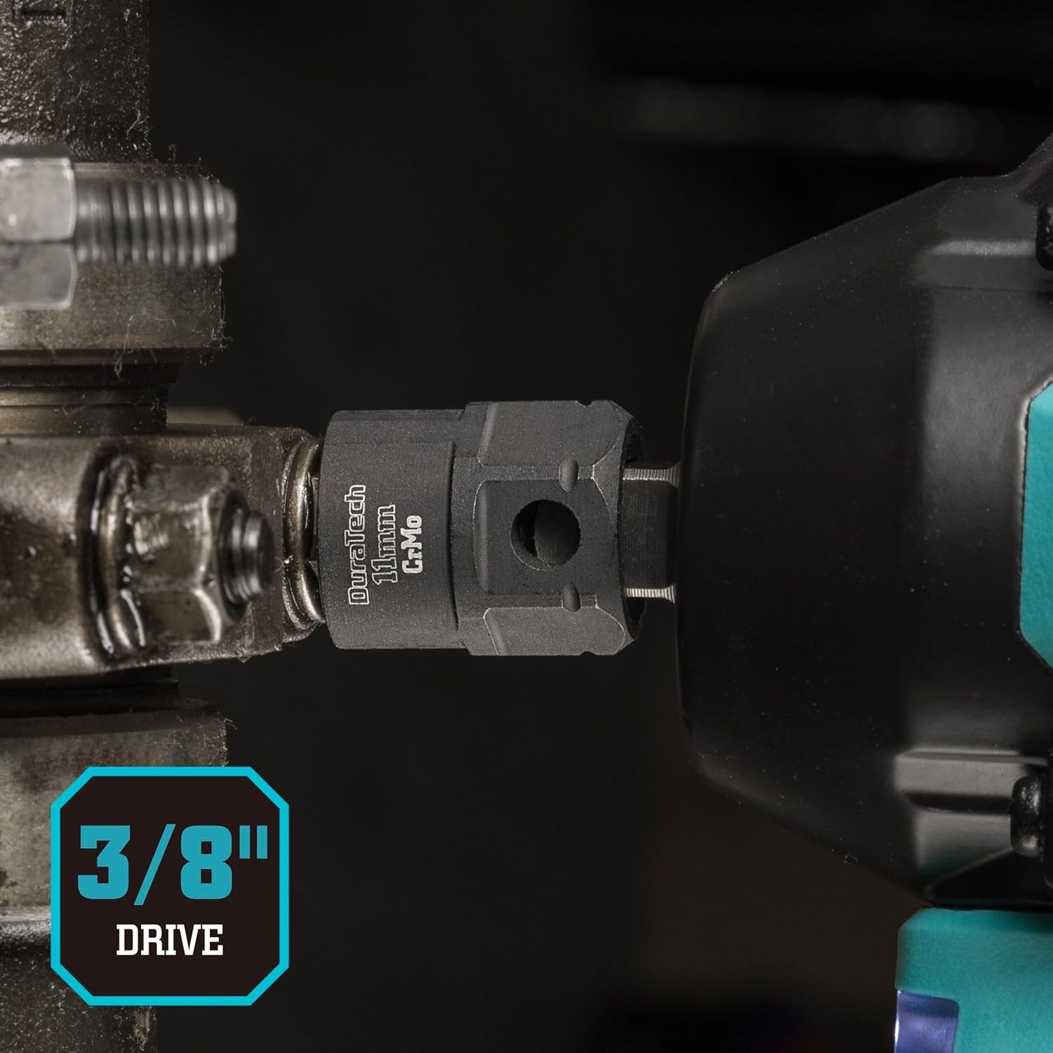 38 Drive Stubby Impact Socket Set, Low Profile Impact Sockets, 14-Piece, Metric,