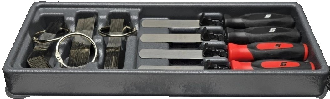 *NEW* SNAP-ON Feeler Gauge SET 82 pc Straight, Step & 45° *RED & BLACK* FB336RNB
