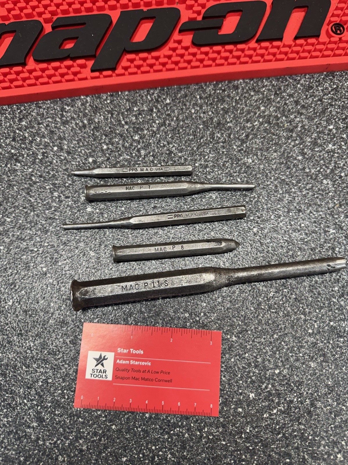 MAC TOOLS 5 PIECE PIN PUNCH SET