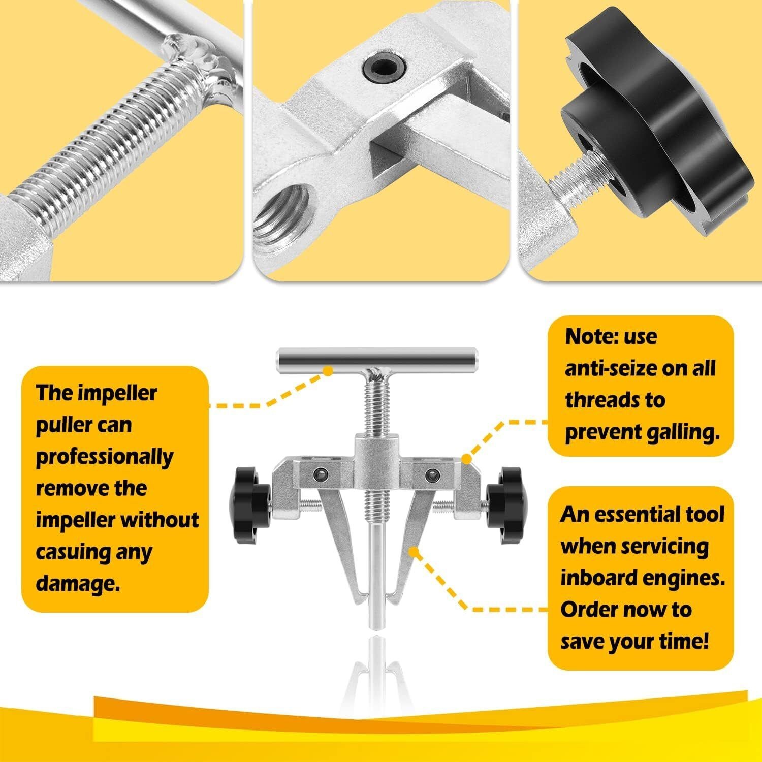 660040-1 Impeller Puller Removal Tool Fit Jabsco Pump Diameter 2-1/4″ to 2-9/16″