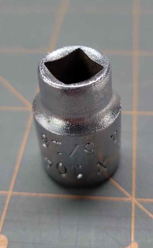 MAC TOOLS X104, 3/8″ DRIVE, 5/16″ PIPE PLUG SOCKET, SHALLOW, Chrome 4-point